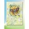 Orchidea Complete Counted Cross Stitch Kit - Greetings Card Flower And Butterfly